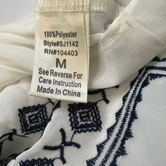 Blu Pepper Sheer Top Size M - Picture 4 of 5